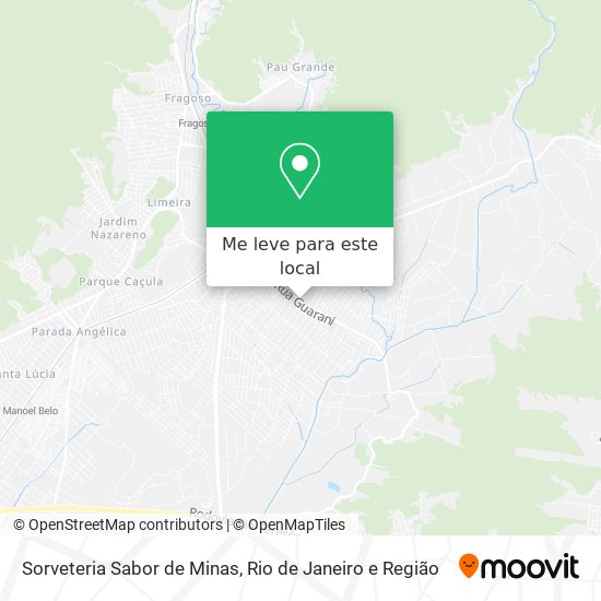 Sorveteria Sabor de Minas mapa