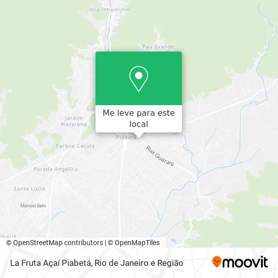 La Fruta Açaí Piabetá mapa