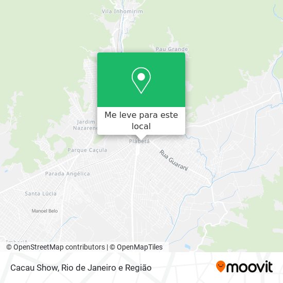Cacau Show mapa