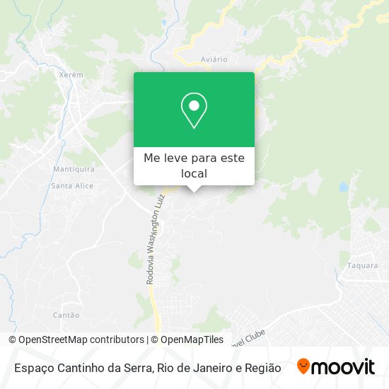 Espaço Cantinho da Serra mapa