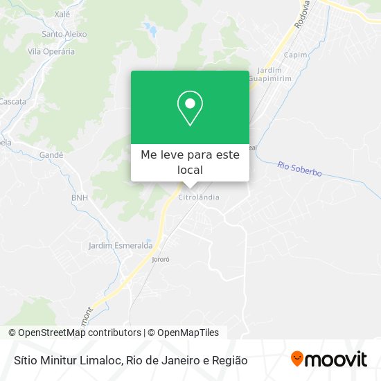 Sítio Minitur Limaloc mapa