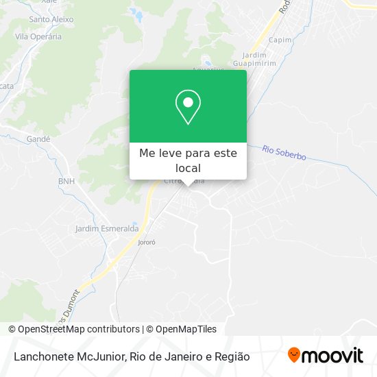 Lanchonete McJunior mapa