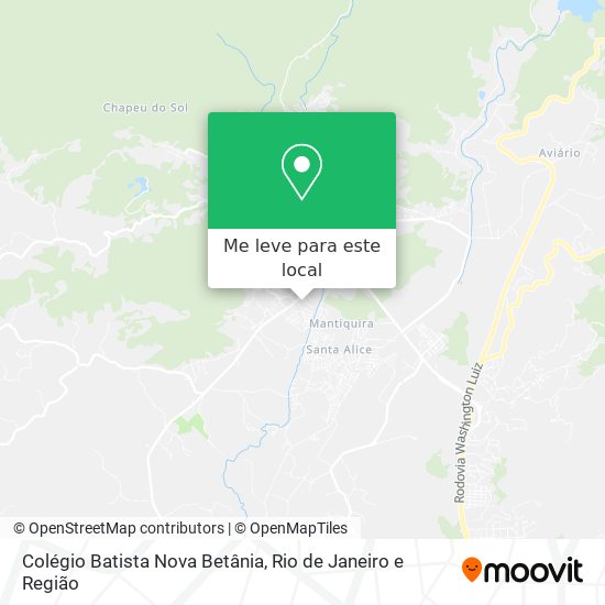 Colégio Batista Nova Betânia mapa