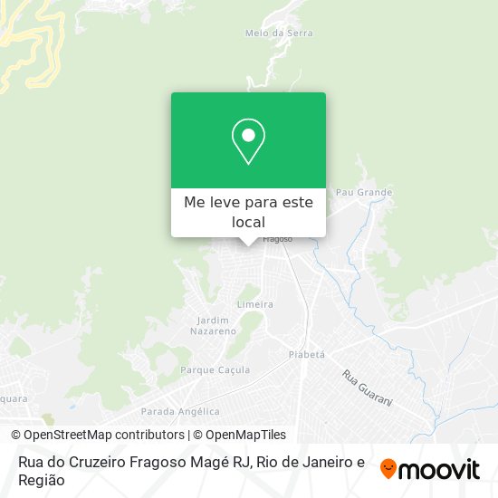 Rua do Cruzeiro Fragoso Magé RJ mapa
