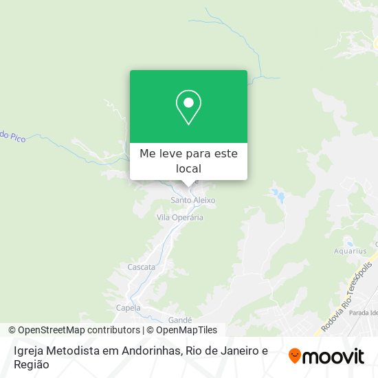Igreja Metodista em Andorinhas mapa