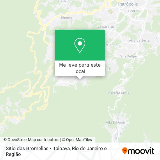 Sítio das Bromélias - Itaipava mapa