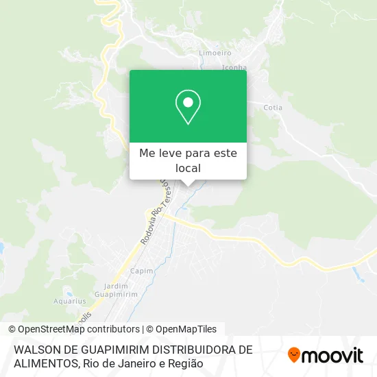 WALSON DE GUAPIMIRIM DISTRIBUIDORA DE ALIMENTOS mapa