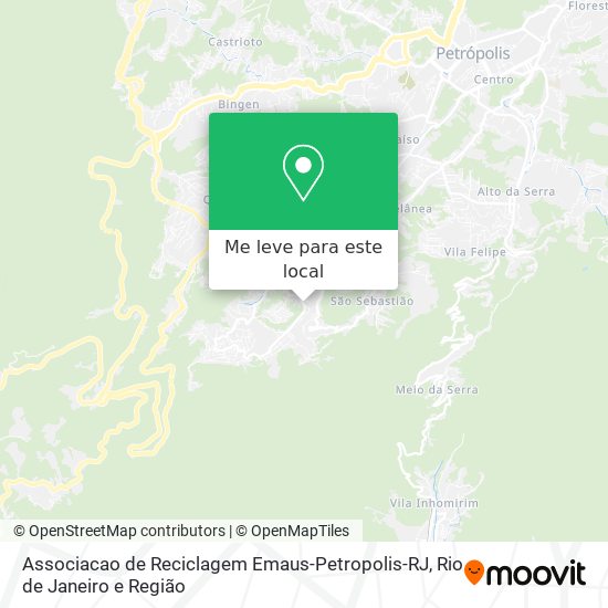 Associacao de Reciclagem Emaus-Petropolis-RJ mapa