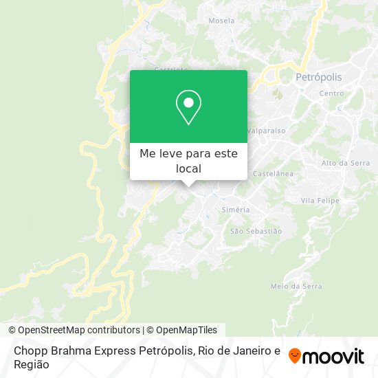 Chopp Brahma Express Petrópolis mapa