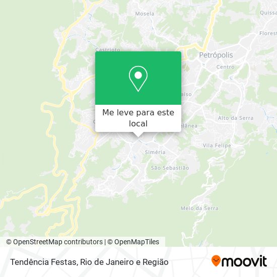 Tendência Festas mapa
