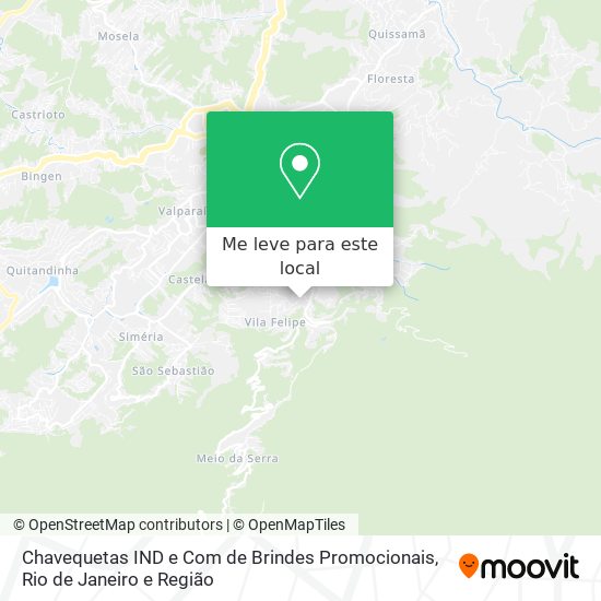 Chavequetas IND e Com de Brindes Promocionais mapa
