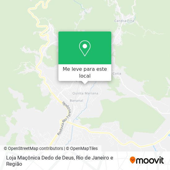 Loja Maçônica Dedo de Deus mapa