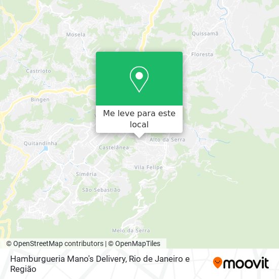 Hamburgueria Mano's Delivery mapa