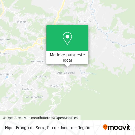 Hiper Frango da Serra mapa