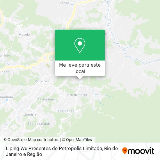 Liping Wu Presentes de Petropolis Limitada mapa