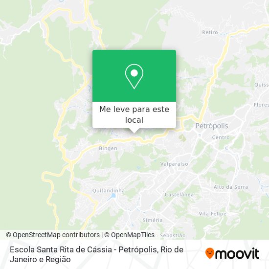 Escola Santa Rita de Cássia - Petrópolis mapa