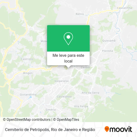 Cemiterio de Petrópolis mapa