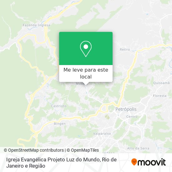 Igreja Evangélica Projeto Luz do Mundo mapa
