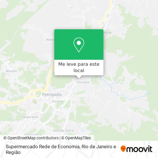 Supermercado Rede de Economia mapa