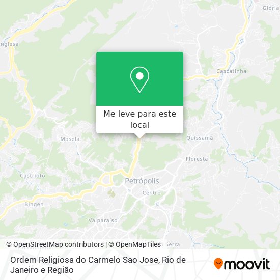 Ordem Religiosa do Carmelo Sao Jose mapa