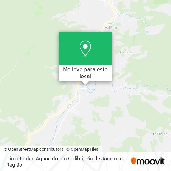 Circuito das Águas do Rio Colibri mapa