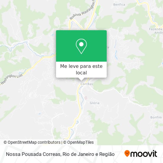 Nossa Pousada Correas mapa