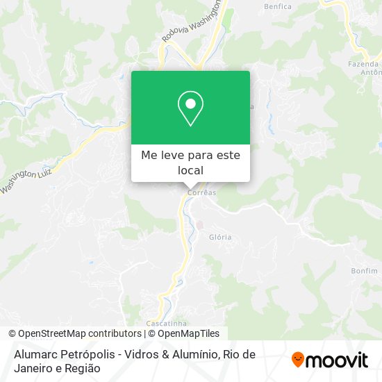 Alumarc Petrópolis - Vidros & Alumínio mapa