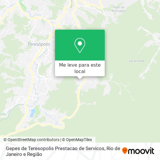 Gepes de Teresopolis Prestacao de Servicos mapa