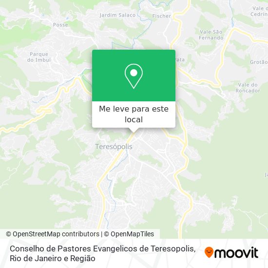 Conselho de Pastores Evangelicos de Teresopolis mapa