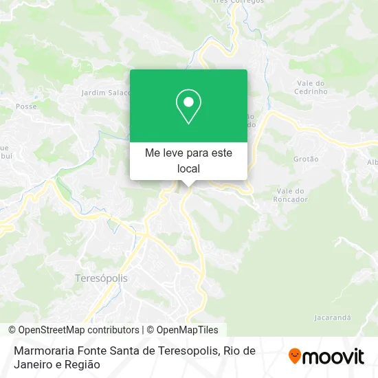 Marmoraria Fonte Santa de Teresopolis mapa