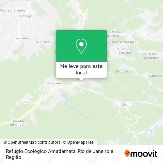 Refúgio Ecológico Amadamata mapa