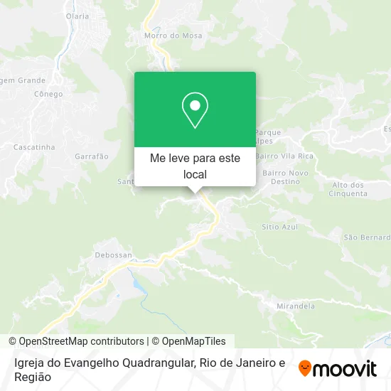 Igreja do Evangelho Quadrangular mapa