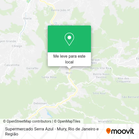 Supermercado Serra Azul - Mury mapa