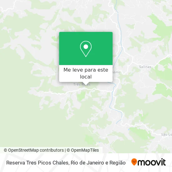 Reserva Tres Picos Chales mapa