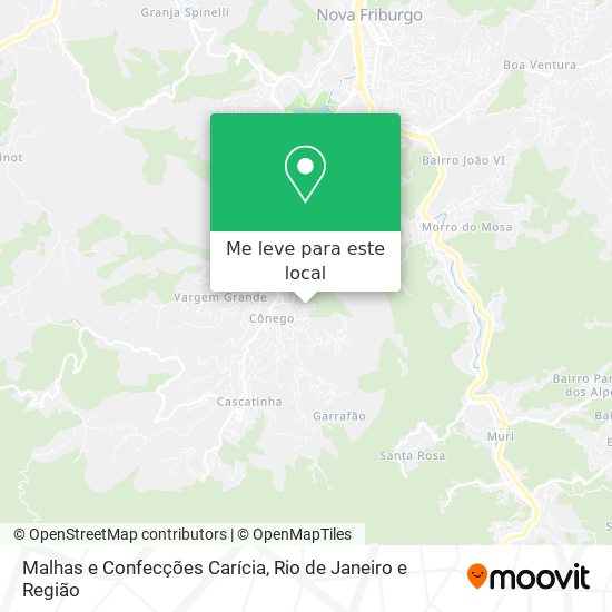 Malhas e Confecções Carícia mapa