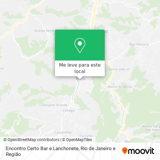 Encontro Certo Bar e Lanchonete mapa