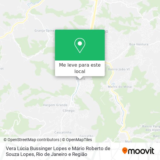 Vera Lúcia Bussinger Lopes e Mário Roberto de Souza Lopes mapa