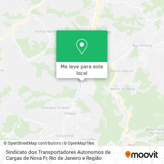 Sindicato dos Transportadores Autonomos de Cargas de Nova Fr mapa