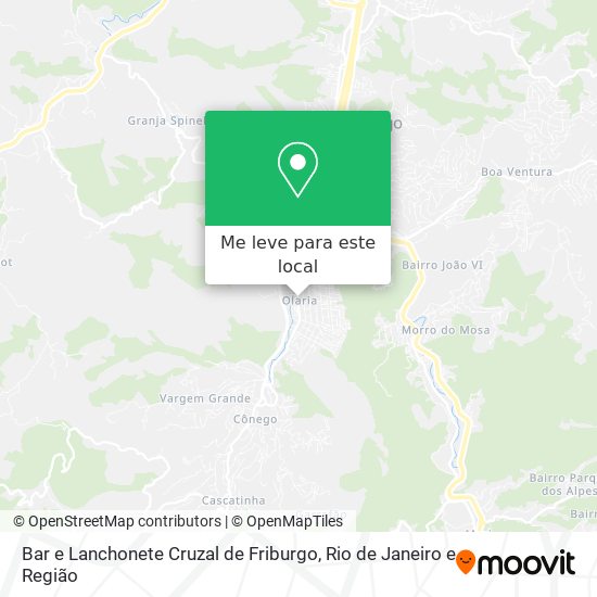 Bar e Lanchonete Cruzal de Friburgo mapa