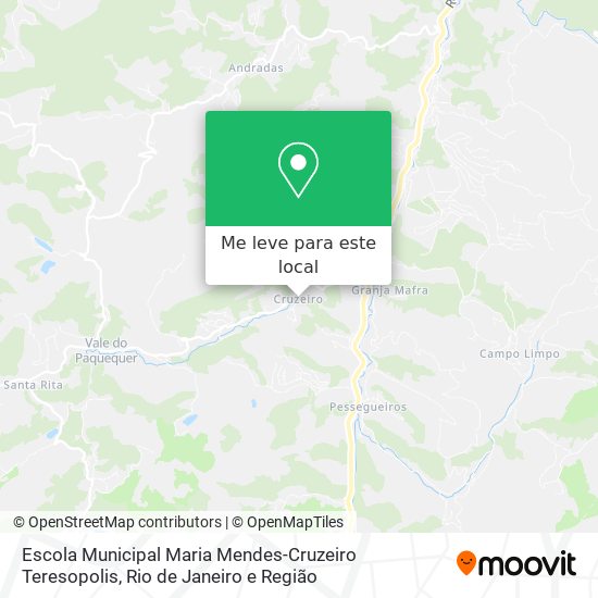 Escola Municipal Maria Mendes-Cruzeiro Teresopolis mapa