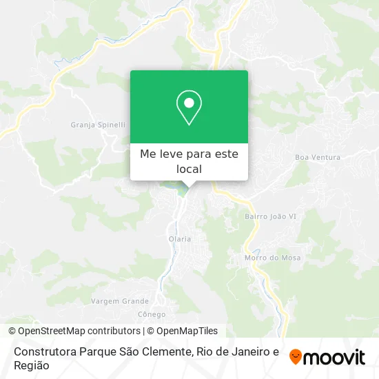 Construtora Parque São Clemente mapa