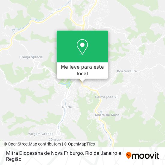 Mitra Diocesana de Nova Friburgo mapa