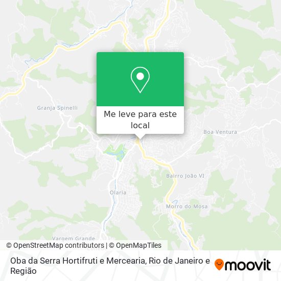 Oba da Serra Hortifruti e Mercearia mapa