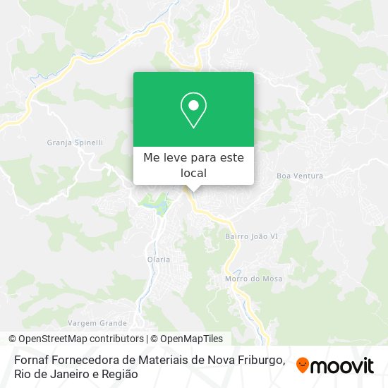 Fornaf Fornecedora de Materiais de Nova Friburgo mapa