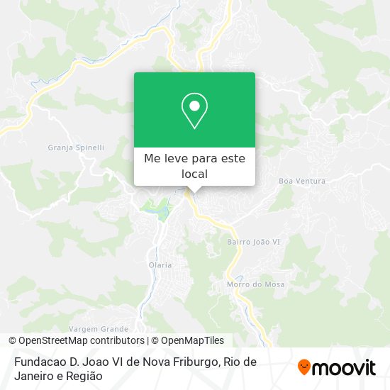 Fundacao D. Joao VI de Nova Friburgo mapa