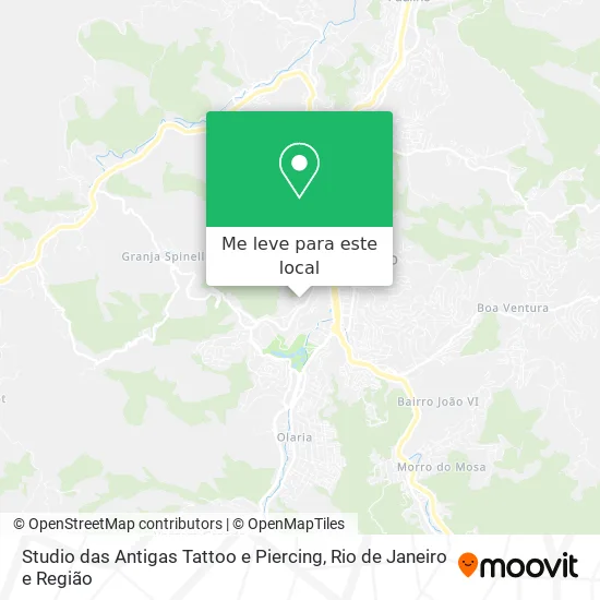 Studio das Antigas Tattoo e Piercing mapa
