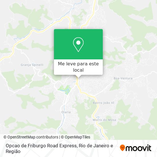 Opcao de Friburgo Road Express mapa