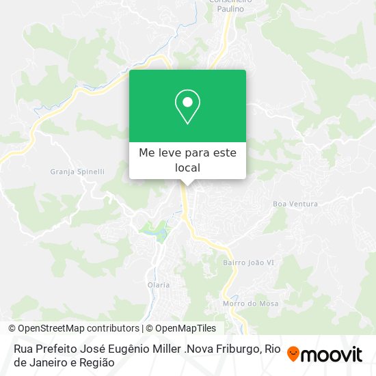 Rua Prefeito José Eugênio Miller .Nova Friburgo mapa