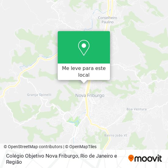 Colégio Objetivo Nova Friburgo mapa