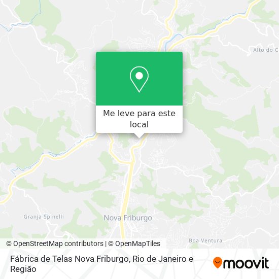 Fábrica de Telas Nova Friburgo mapa